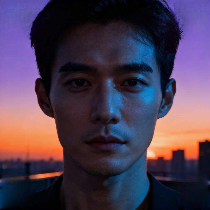 man, city, forest, virtual space, desert, graffiti wall