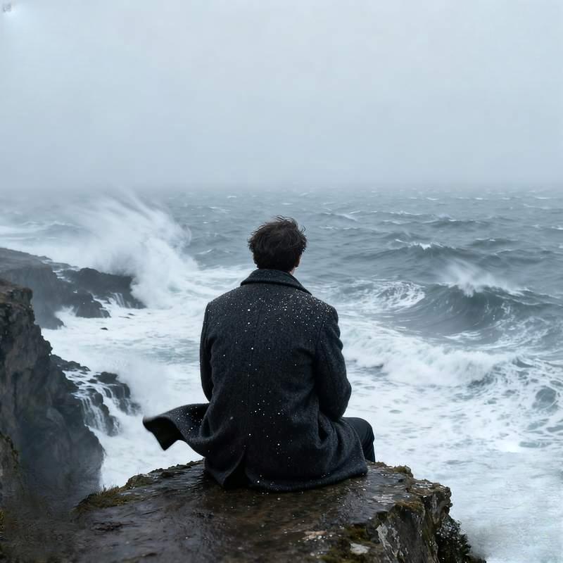 man, abandoned church, cliff, subway tunnel, autumn forest