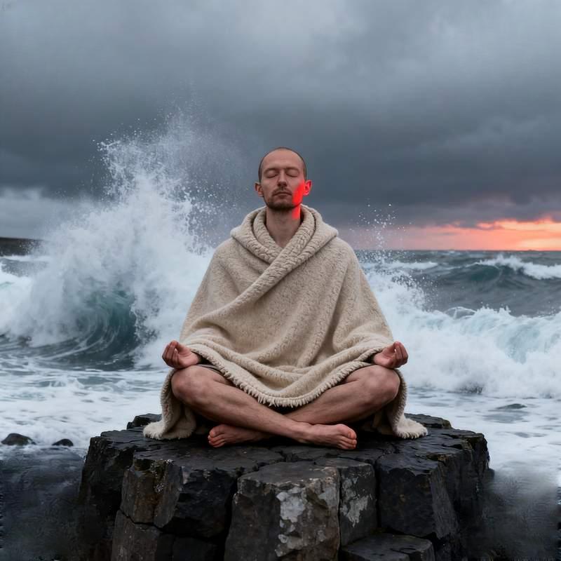 male avatar, aloof charm, urban rooftop, ruins graffiti, modern art gallery, highland moor