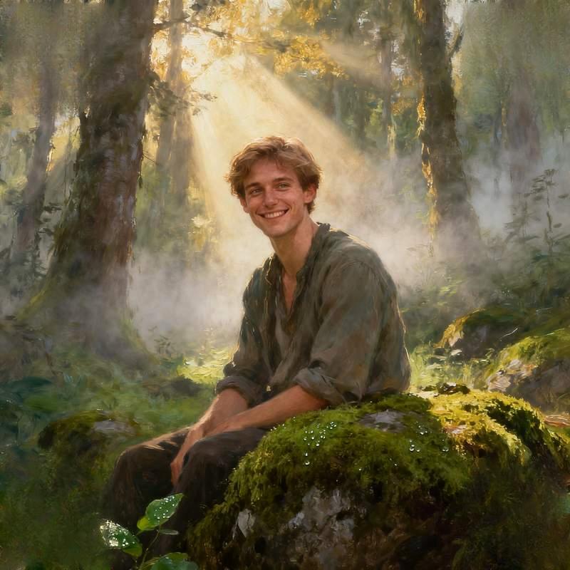 man, natural light, city night view, reading in ruins, sitting alone on lake, art museum