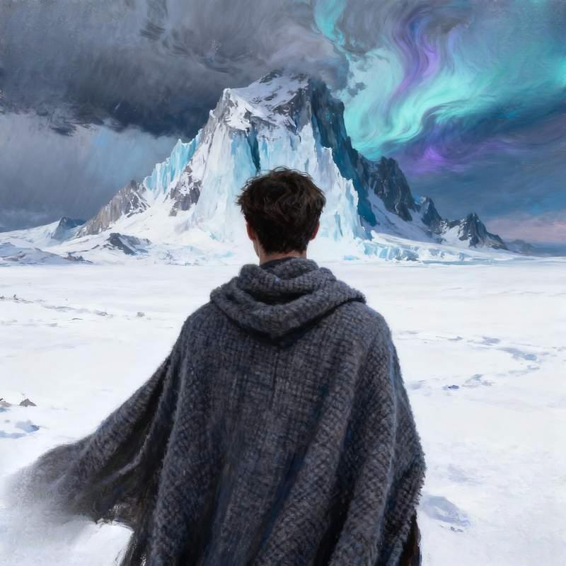 man, cliff, subway station, observatory, volcano, snowfield