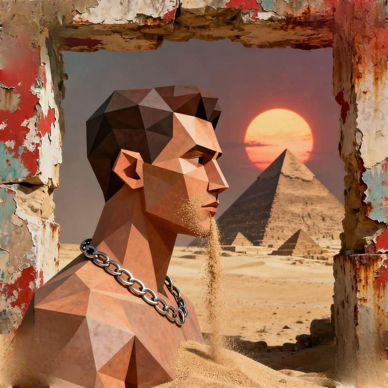 man, portrait, cool vibe, unique style, enigmatic, urban