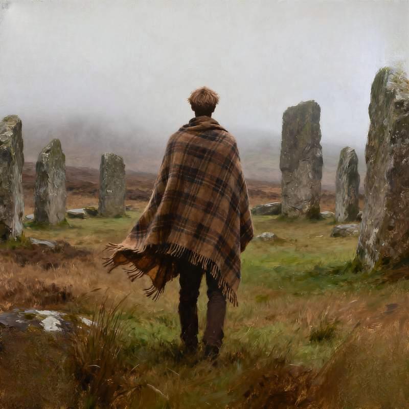 hunk, cool and aloof, play of light and shadow, cityscape, nature