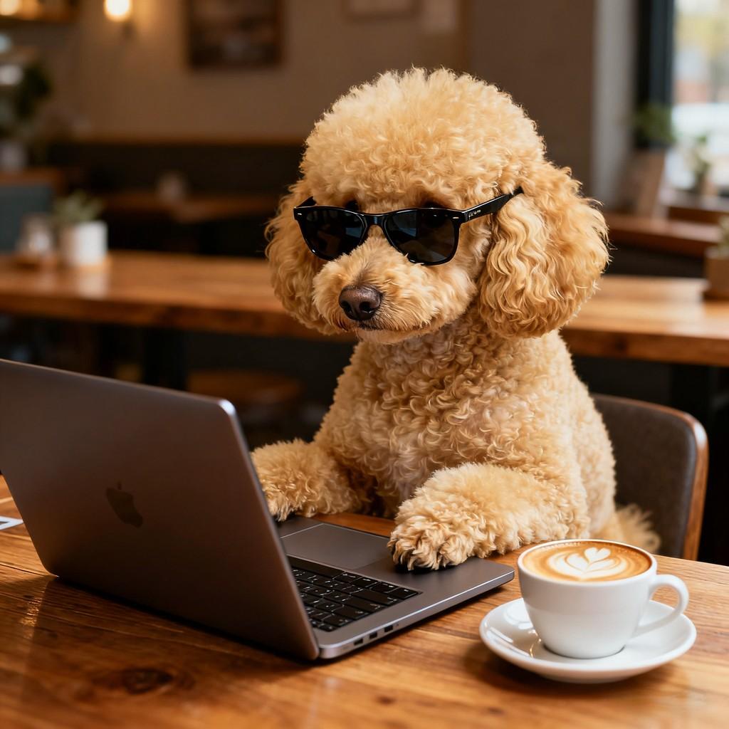 blond boy, poodle, forlorn youth, teddy bear, silver-haired boy, striped vest