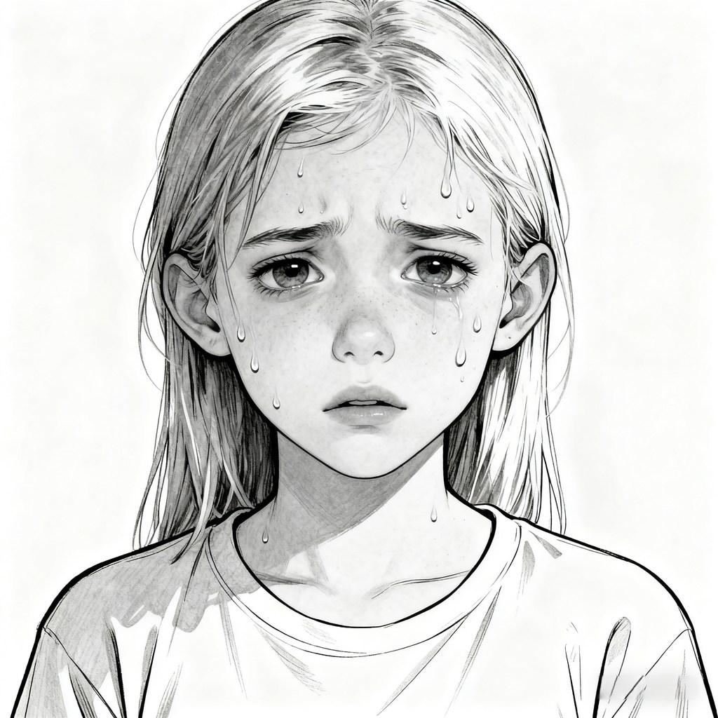 sharp gaze, pensive youth, melancholic tears, lost gaze upward, enigmatic smile, silhouette against