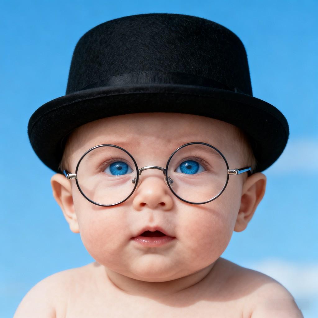 global flair, adorable baby, movie star, iconic figure, creative avatar