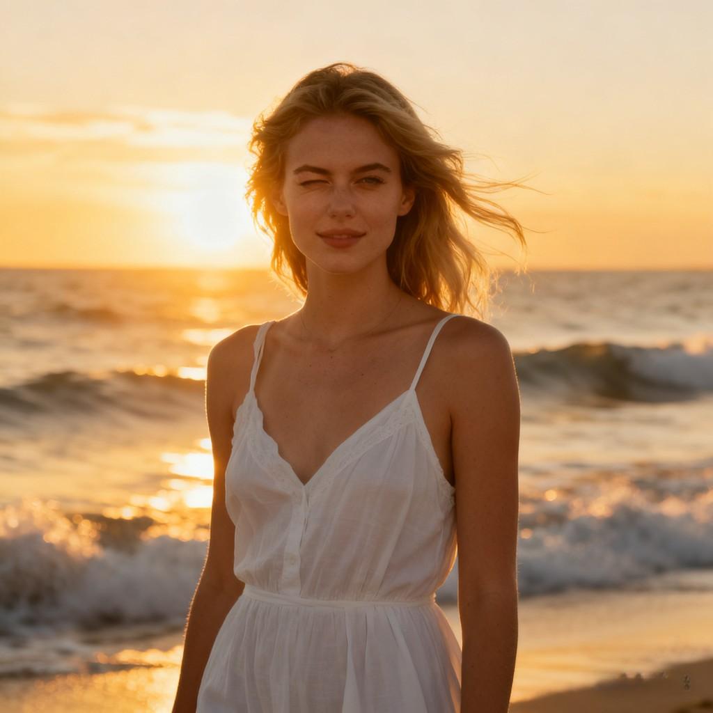 laid-back artistry, playful charm, free-spirited innocence, gentle focus, romantic freedom, lively e