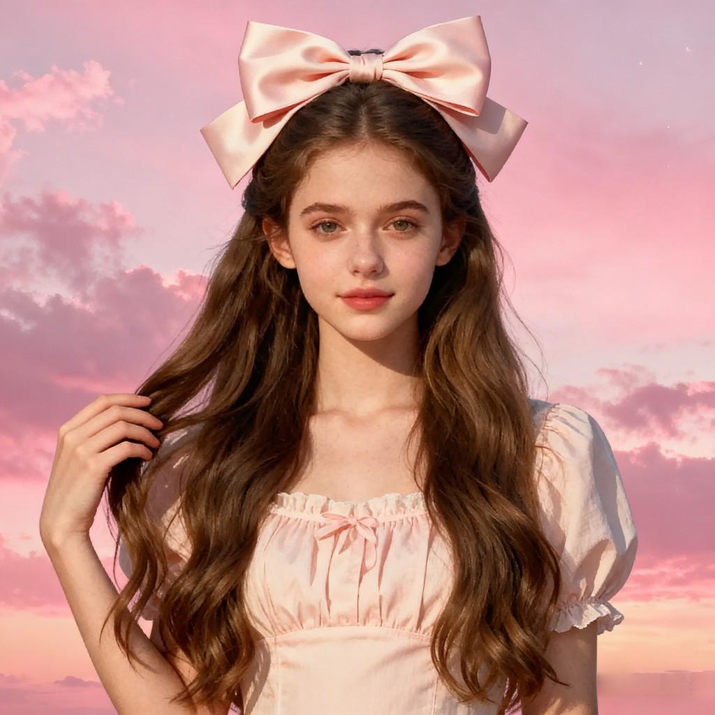 european and american style, woman's back view, soothing vibe, natural scenery, trendy outfit