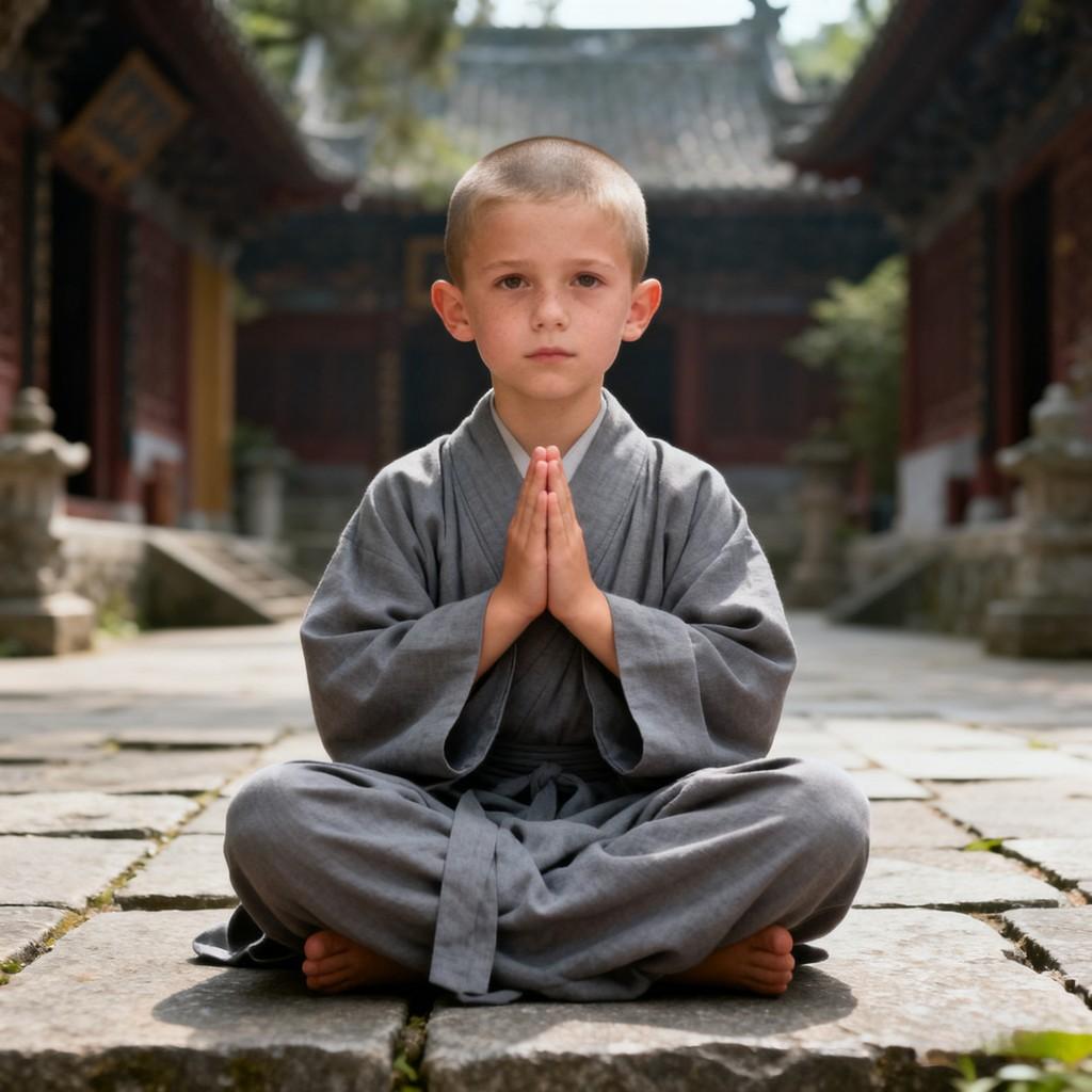 European little boy, serenity, harmony, nature, healing