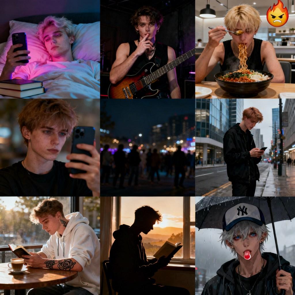 modern metropolis, youthful vibe, global viewpoint, melancholic beauty, trend culture