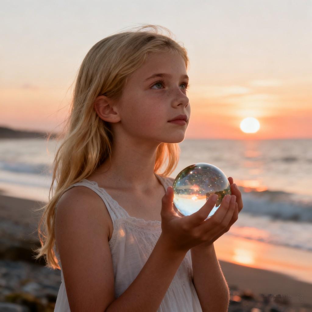 dreamy, soft and gentle, young girl, natural, harmonious