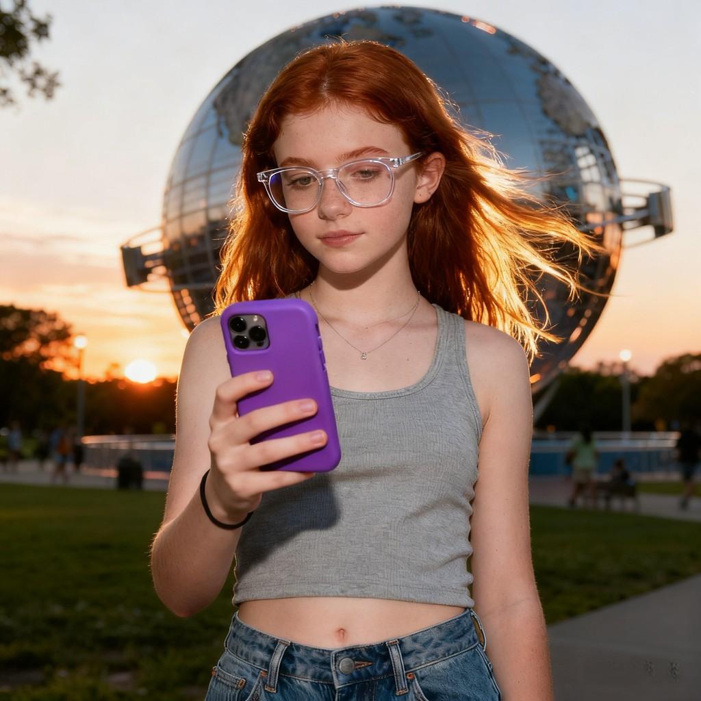 red-haired maiden, girl in backlight, fruit-themed maiden, short-haired girl, café maiden, sunset ce