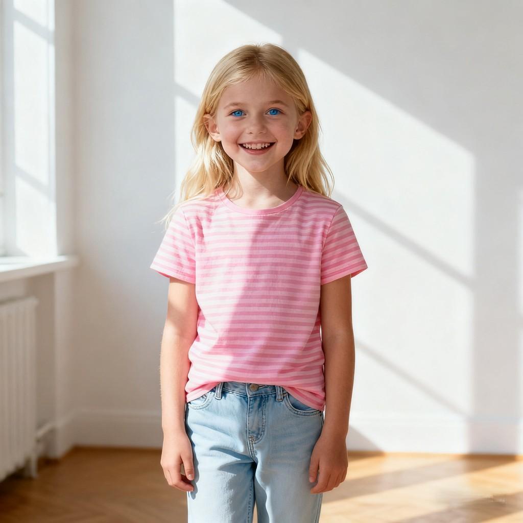 blonde hair blue eyes, wavy curls, short bob with bangs, bow headband, big eyes, high ponytail