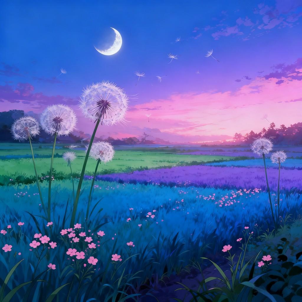 dreamlike, twilight, pastoral, landscape, Makoto Shinkai style