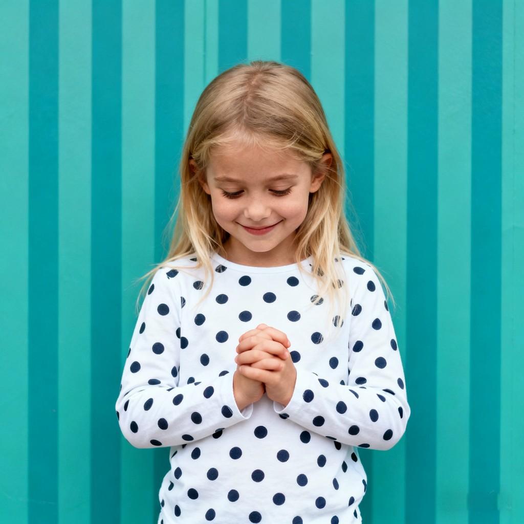blonde little girl, toothbrushing little boy, V sign, stifling giggle, snack bucket