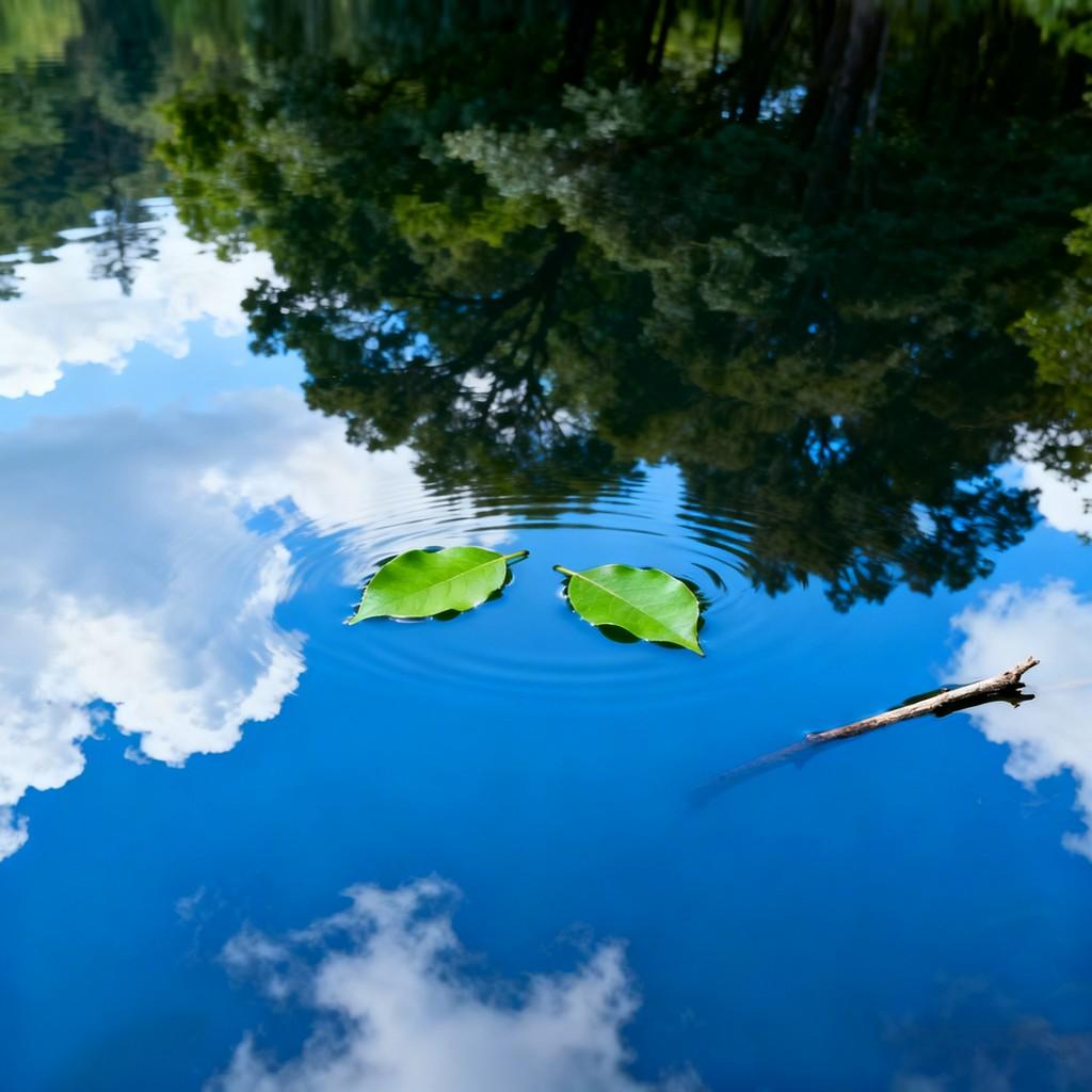 dreamlike, reflection, nature, serenity, poetic