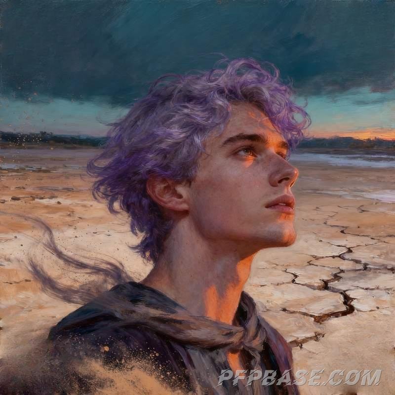 Image 7: anime male head, silver-haired youth, observatory, city rooftop, glacier crevasse, dream realm