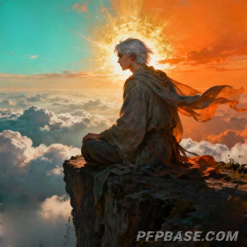 Image 3: cool guy, ambiance, city night scene, forest light and shadow, cliff sea of clouds, graffiti wall