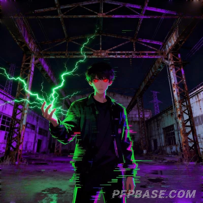 Image 5: cool guy, ambiance, city night scene, forest light and shadow, cliff sea of clouds, graffiti wall