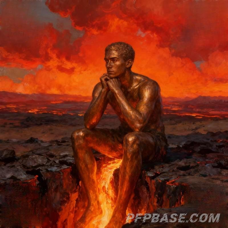 Image 6: man, cliff, subway station, observatory, volcano, snowfield