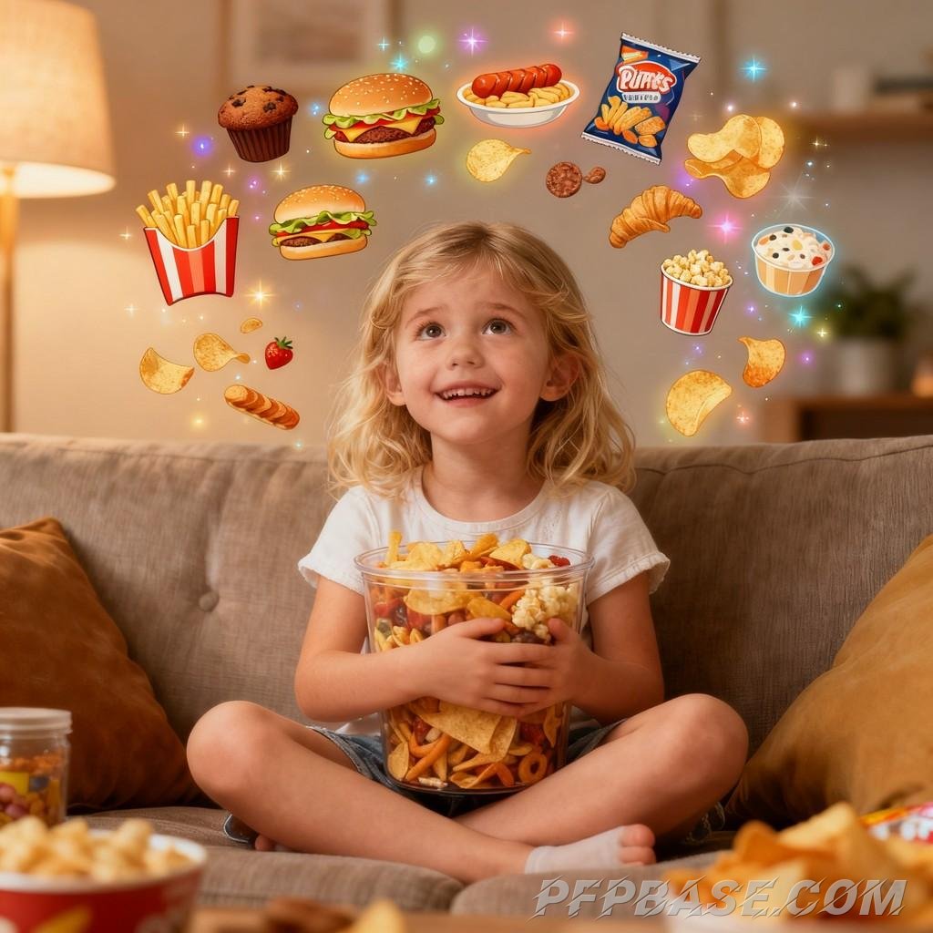 Image 1: cute toddler, snacks, smile, happiness, warmth