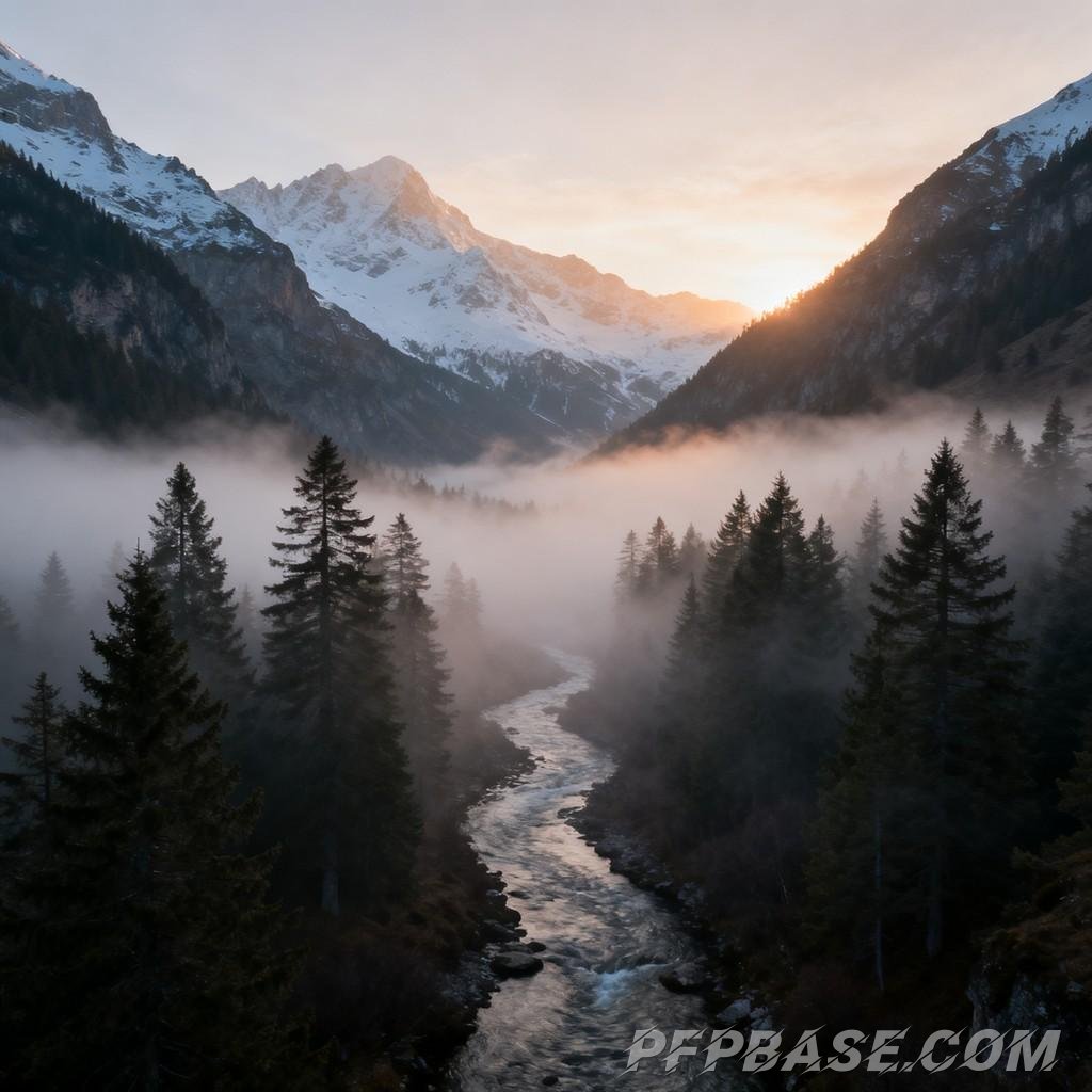 Image 2: snowy mountain, canyon, fantasy, nature, dreamland