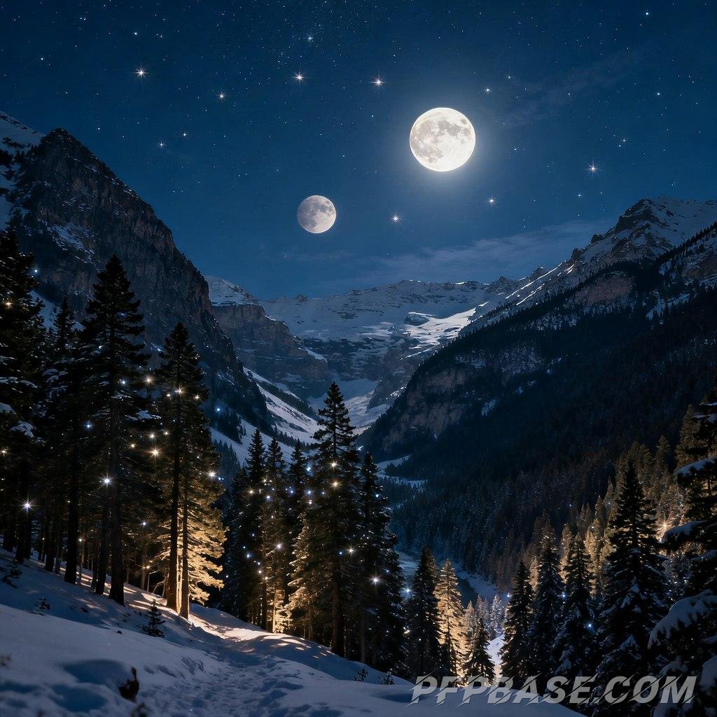 Image 3: snowy mountain, canyon, fantasy, nature, dreamland
