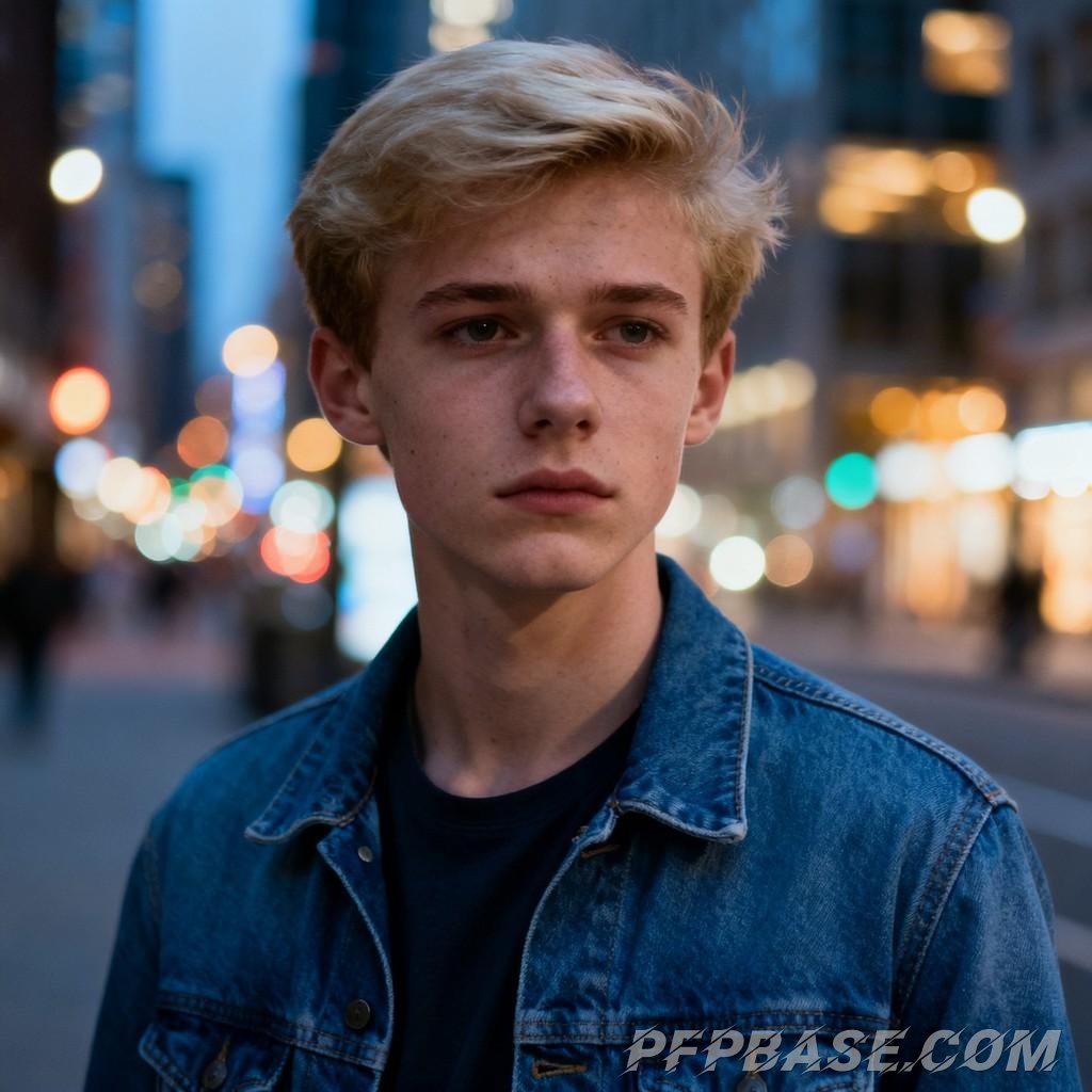 Image 5: modern metropolis, young man, quiet melancholy, stylish look, play of light and shadow