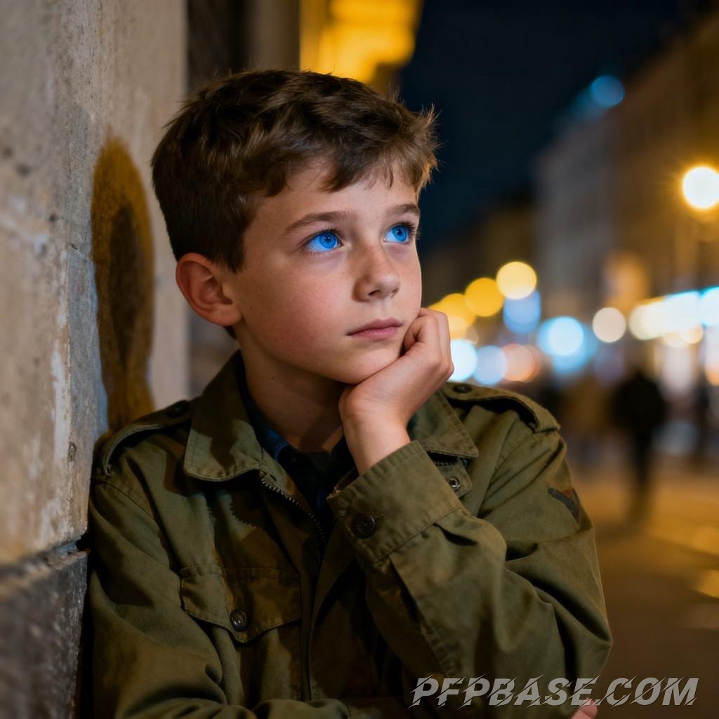 Image 7: modern metropolis, young man, quiet melancholy, stylish look, play of light and shadow