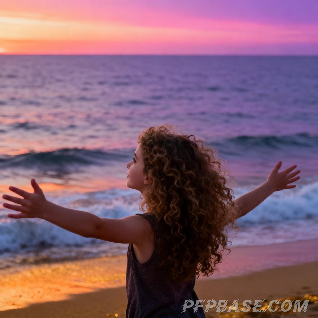 Image 3: european and american style, woman's back view, soothing vibe, natural scenery, trendy outfit