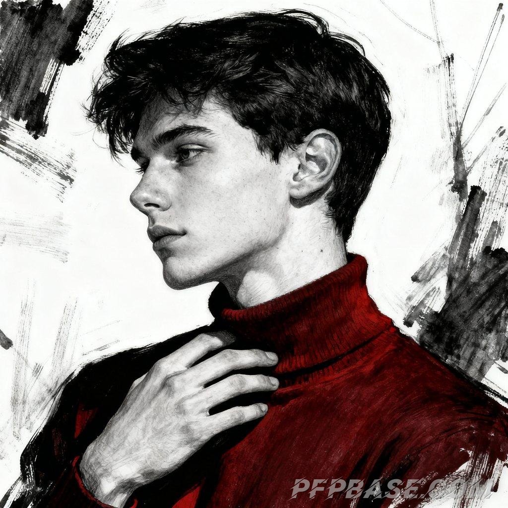 Image 1: melancholy, wicked charm, delicate frailty, sorrow, enigma