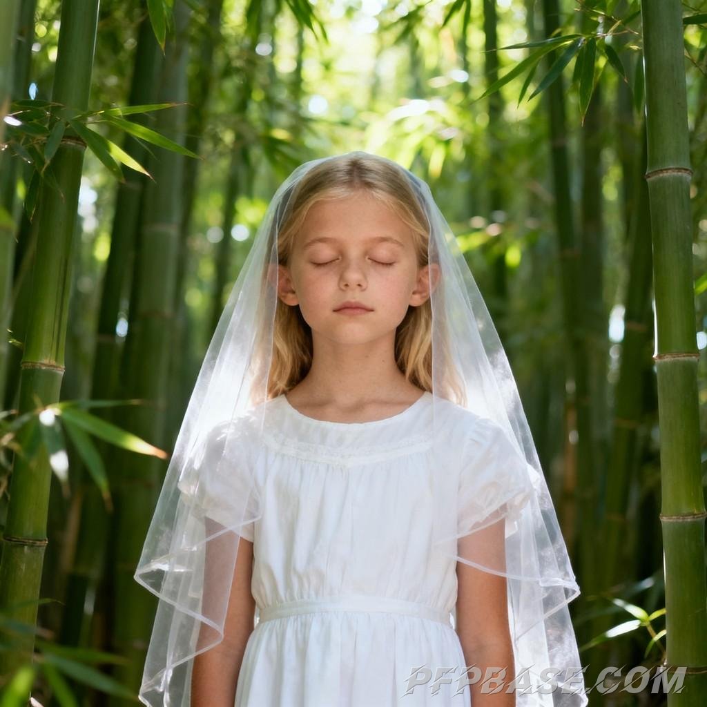 Image 7: dreamlike, childlike innocence, nature, young girl, poetic essence