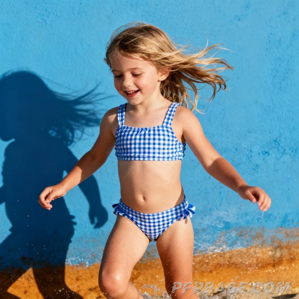 Image 5: beach play, vintage film, cat whiskers, silly face, landline call, melancholic ear cover
