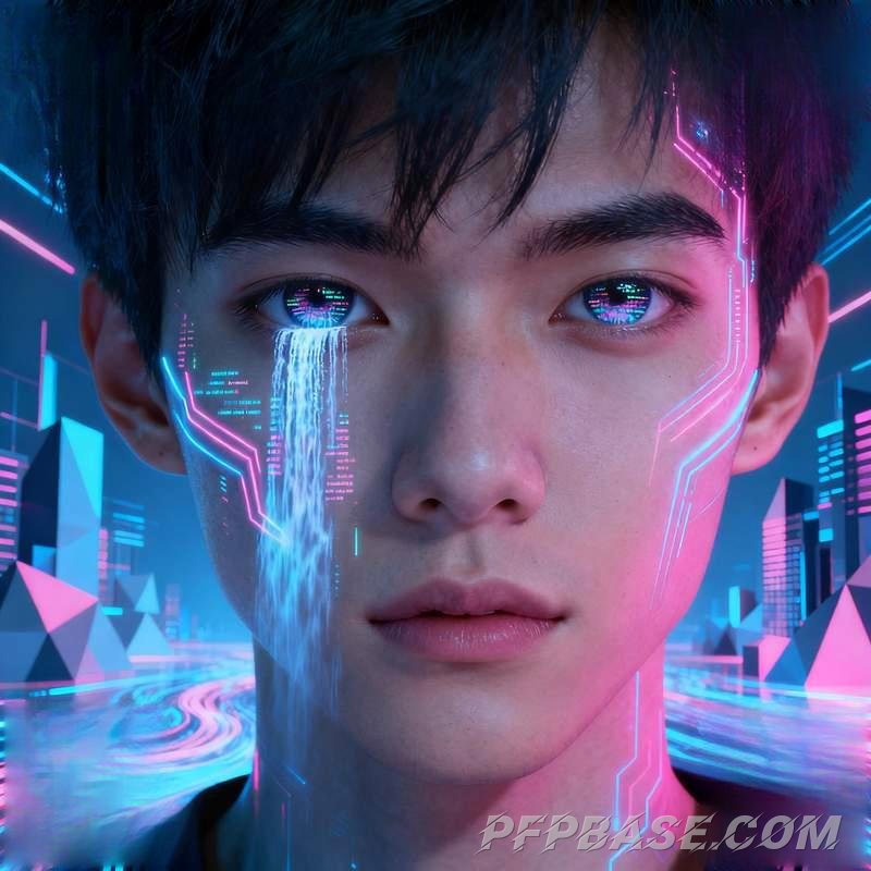 Image 7: male, avatar, good looks, play of light and shadow, nature, cityscape