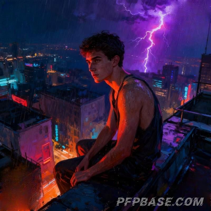 Image 6: boy, profile picture, play of light and shadow, emotion, nature, cityscape