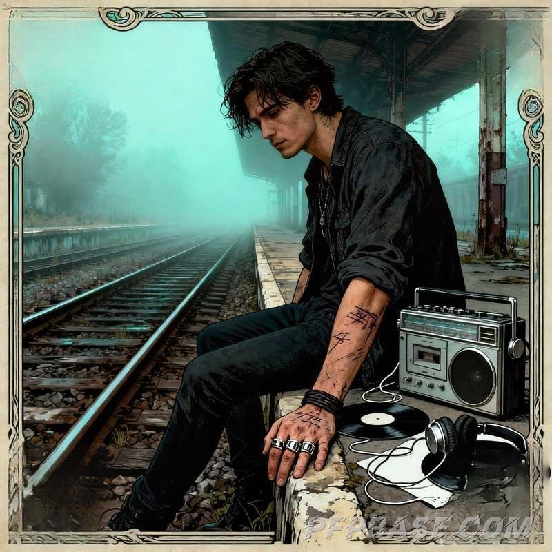 Image 6: trendy guy, graffiti wall, rooftop, subway tunnel, mountain peak