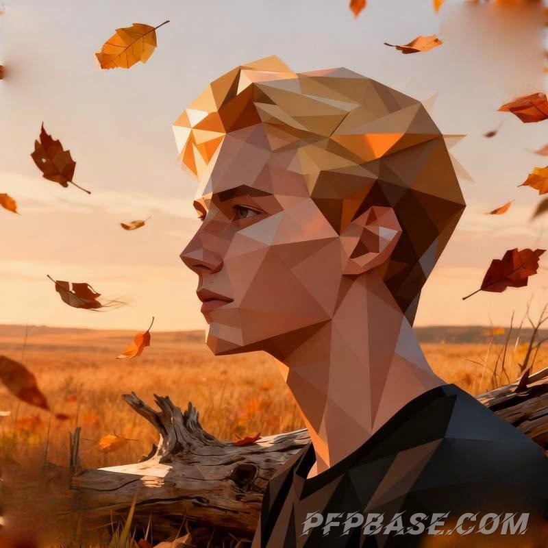 Image 3: boy's profile, cliff at dusk, morning mist in forest, island rocks, graffiti wall, autumn grass