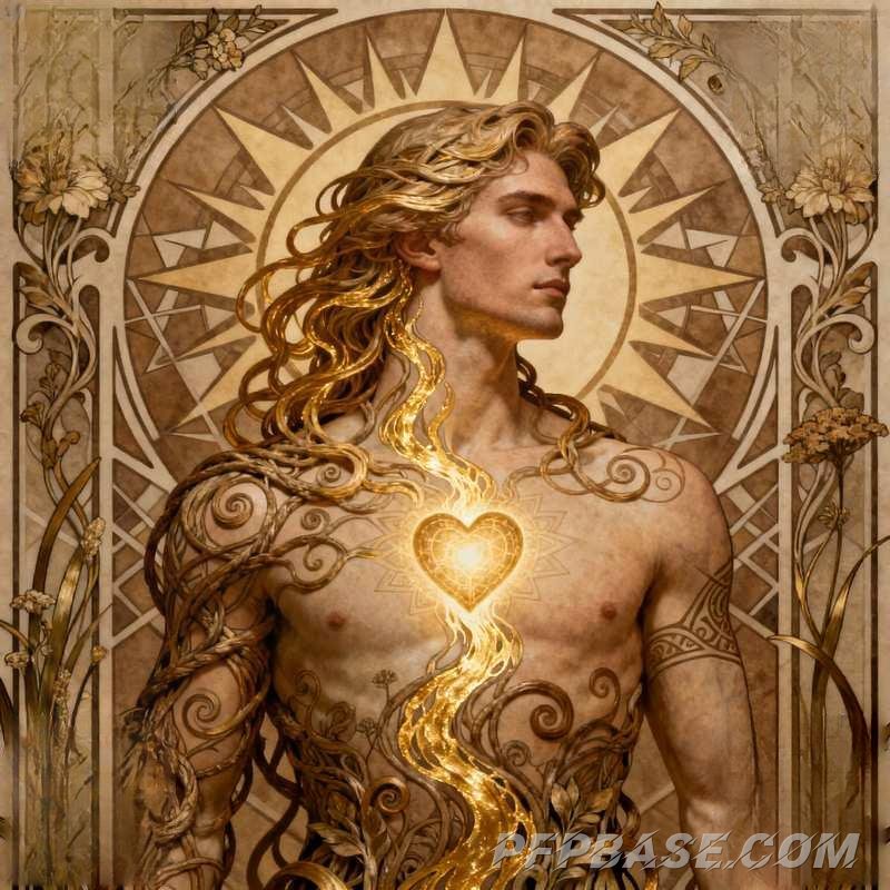 Image 1: wealthy man, luck guide, prosperity energy, gold coin magnet, lucky imagery, heart chakra power