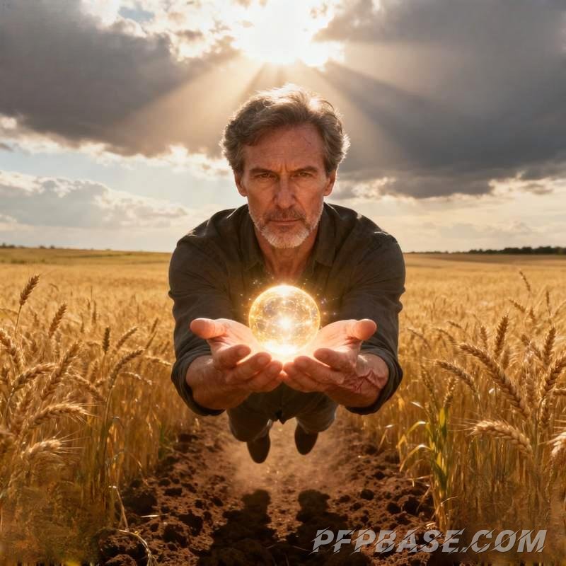 Image 7: wealthy man, luck guide, prosperity energy, gold coin magnet, lucky imagery, heart chakra power