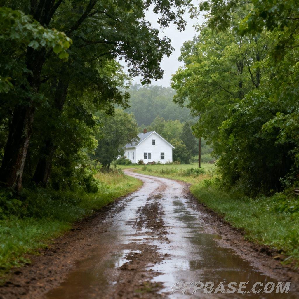 Image 3: winding path, dappled sunlight, secluded woodland trail, tranquil countryside, changing seasons