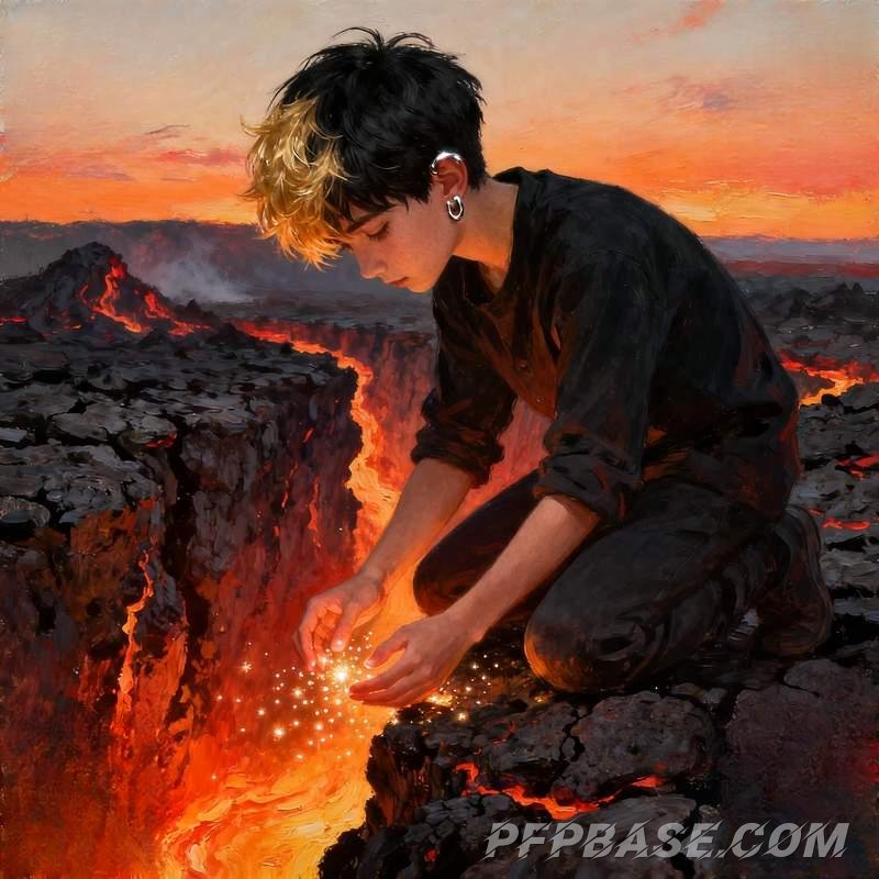 Image 9: anime guy, stormy mountain range, volcanic trench, observatory, sunken ship underwater