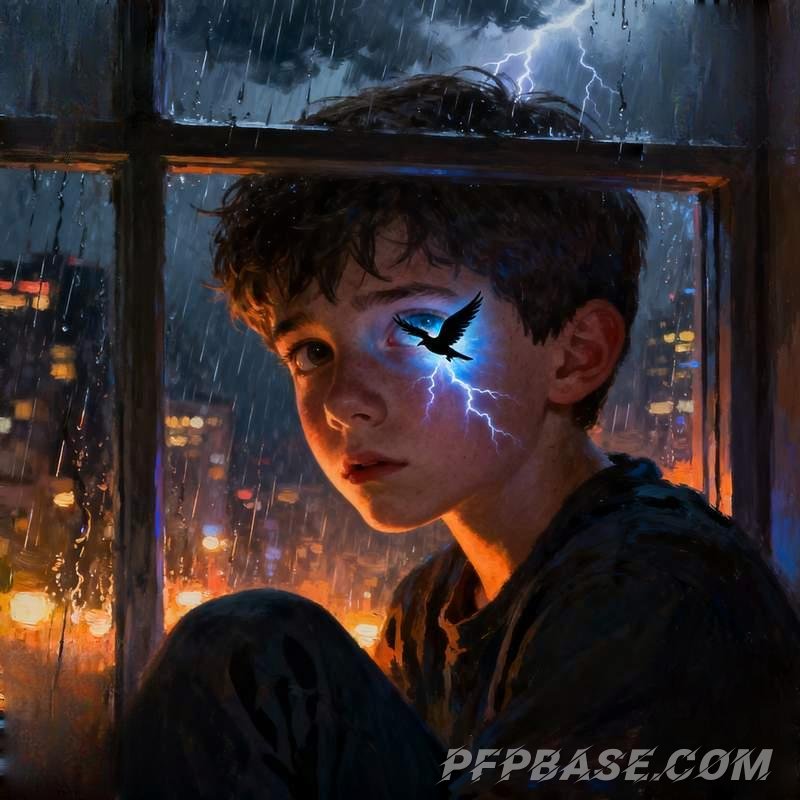 Image 3: male avatar, stardust humanoid, city rooftop, geometric shards, totem mask