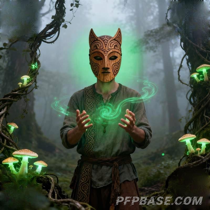 Image 4: male avatar, stardust humanoid, city rooftop, geometric shards, totem mask