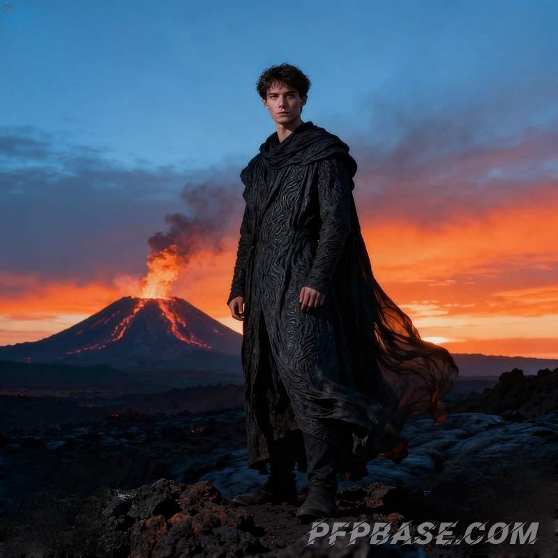 Image 8: volcanic man, radiant spirit, urban wanderer, geometric isle, cave explorer, island guardian