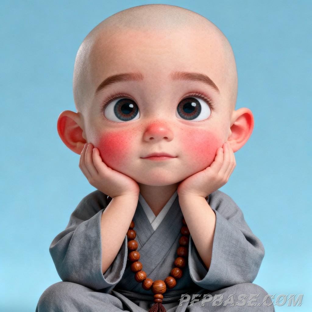 Image 2: adorable, bald, little boy, heartwarming, cozy