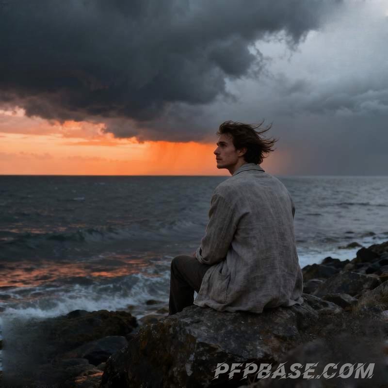 Image 8: male head, city night scene, coastal rocks, glass reflection, desert highway