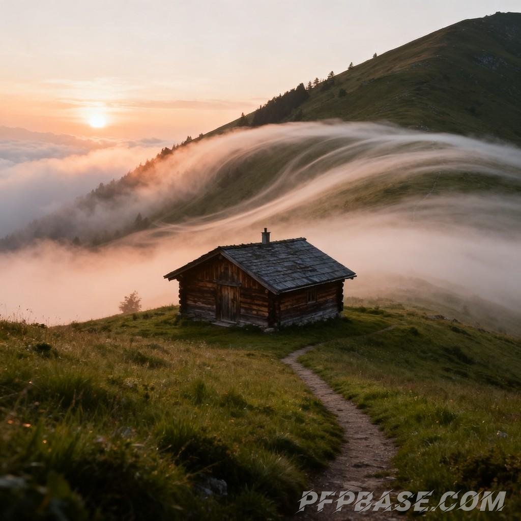 Image 2: Alps, dawn, dreamlike, scenic beauty, tranquility