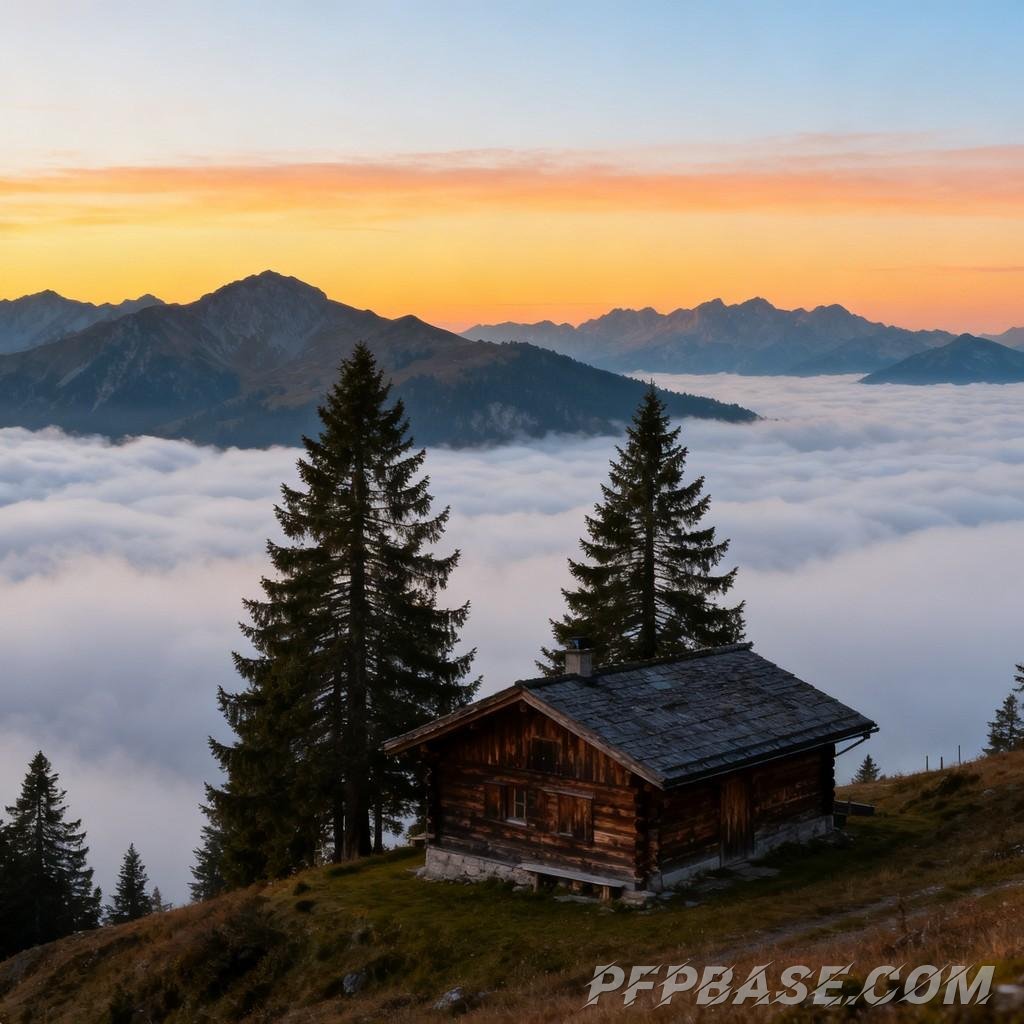 Image 4: Alps, dawn, dreamlike, scenic beauty, tranquility