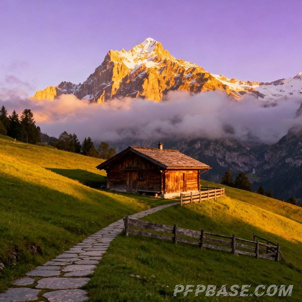 Image 5: Alps, dawn, dreamlike, scenic beauty, tranquility