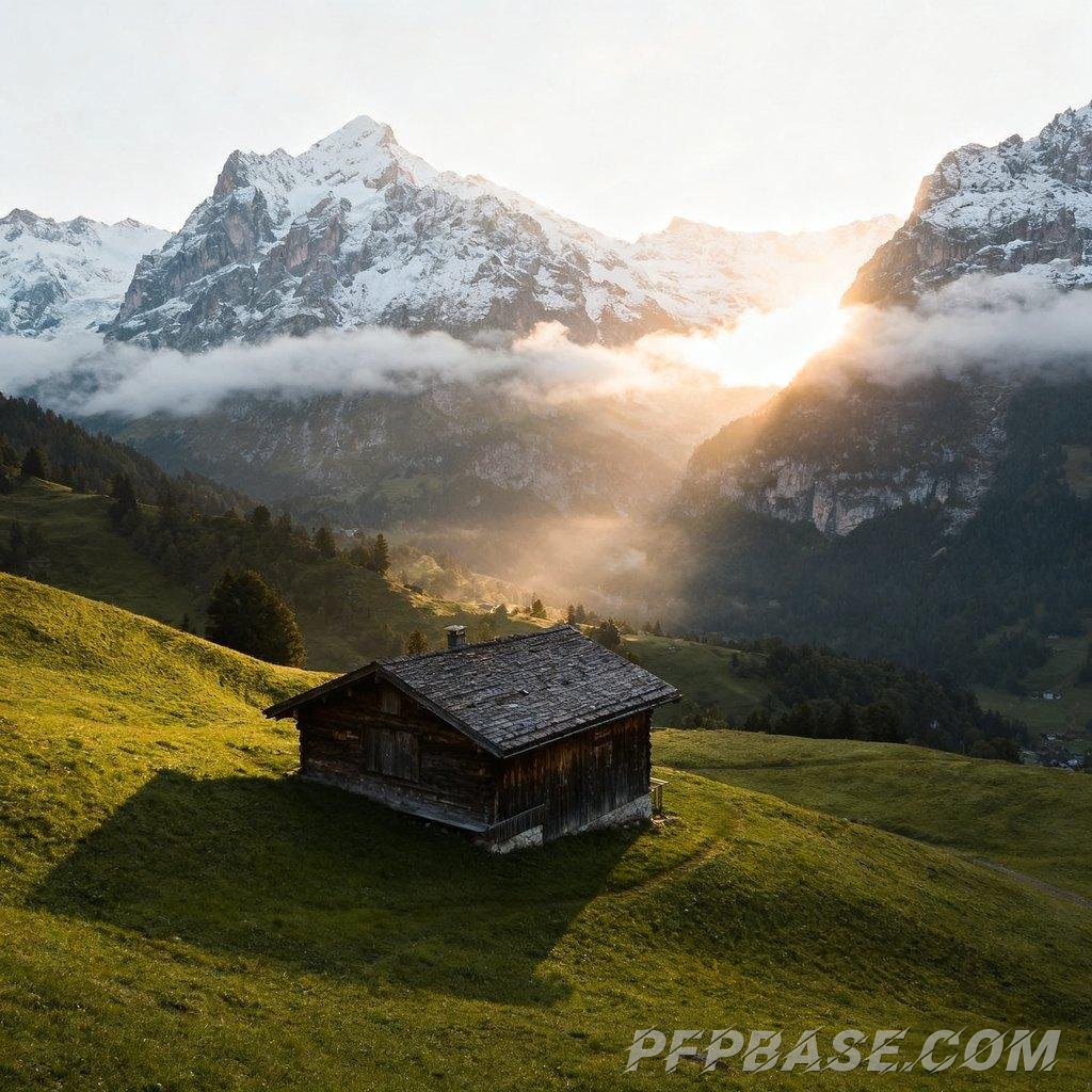 Image 7: Alps, dawn, dreamlike, scenic beauty, tranquility